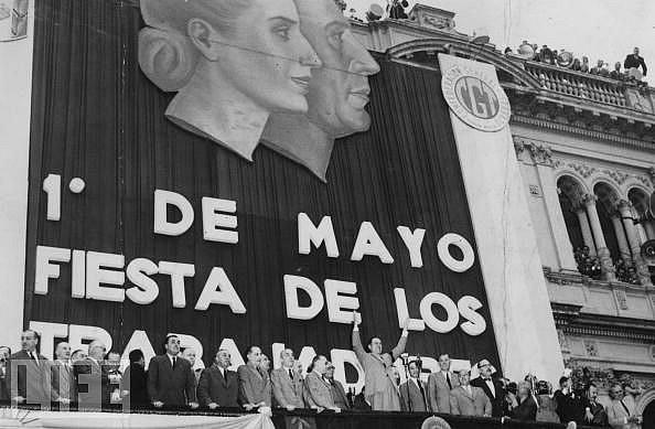 Per?n Evita: gran afiche sobre el 1? de mayo